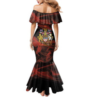 Canada Flag Coat of Arms Mermaid Dress Light Wave Abstract Style