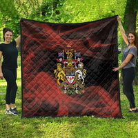 Canada Flag Coat of Arms Quilt Light Wave Abstract Style