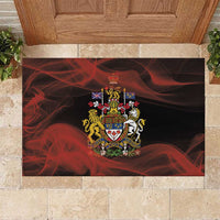 Canada Flag Coat of Arms Rubber Doormat Light Wave Abstract Style