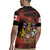Canada Flag Coat of Arms Rugby Jersey Light Wave Abstract Style