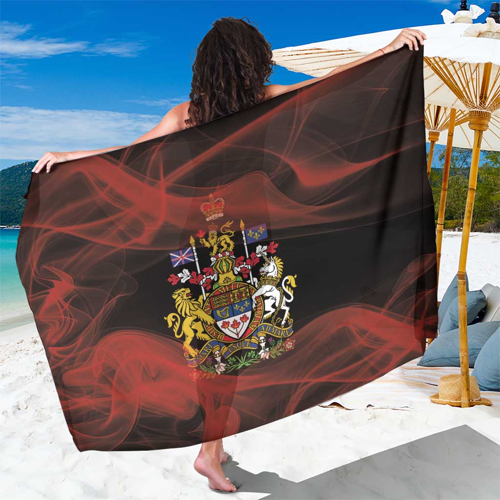 Canada Flag Coat of Arms Sarong Light Wave Abstract Style