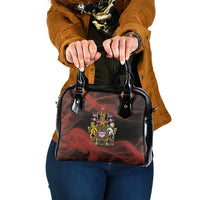 Canada Flag Coat of Arms Shoulder Handbag Light Wave Abstract Style