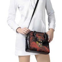 Canada Flag Coat of Arms Shoulder Handbag Light Wave Abstract Style