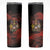 Canada Flag Coat of Arms Skinny Tumbler Light Wave Abstract Style