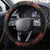 Canada Flag Coat of Arms Steering Wheel Cover Light Wave Abstract Style