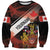 Canada Flag Coat of Arms Sweatshirt Light Wave Abstract Style