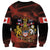 Canada Flag Coat of Arms Sweatshirt Light Wave Abstract Style