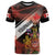 Canada Flag Coat of Arms T Shirt Light Wave Abstract Style