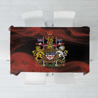 Canada Flag Coat of Arms Tablecloth Light Wave Abstract Style