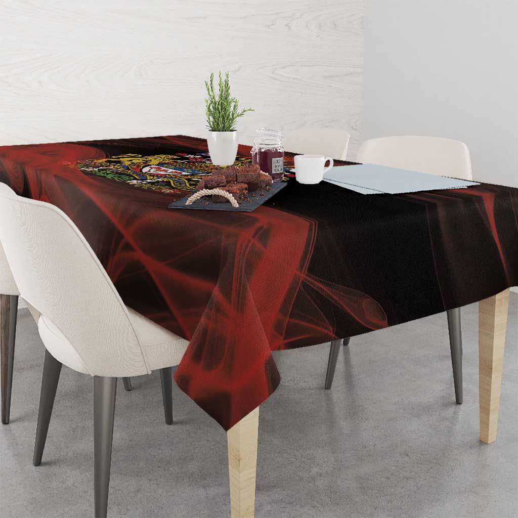 Canada Flag Coat of Arms Tablecloth Light Wave Abstract Style