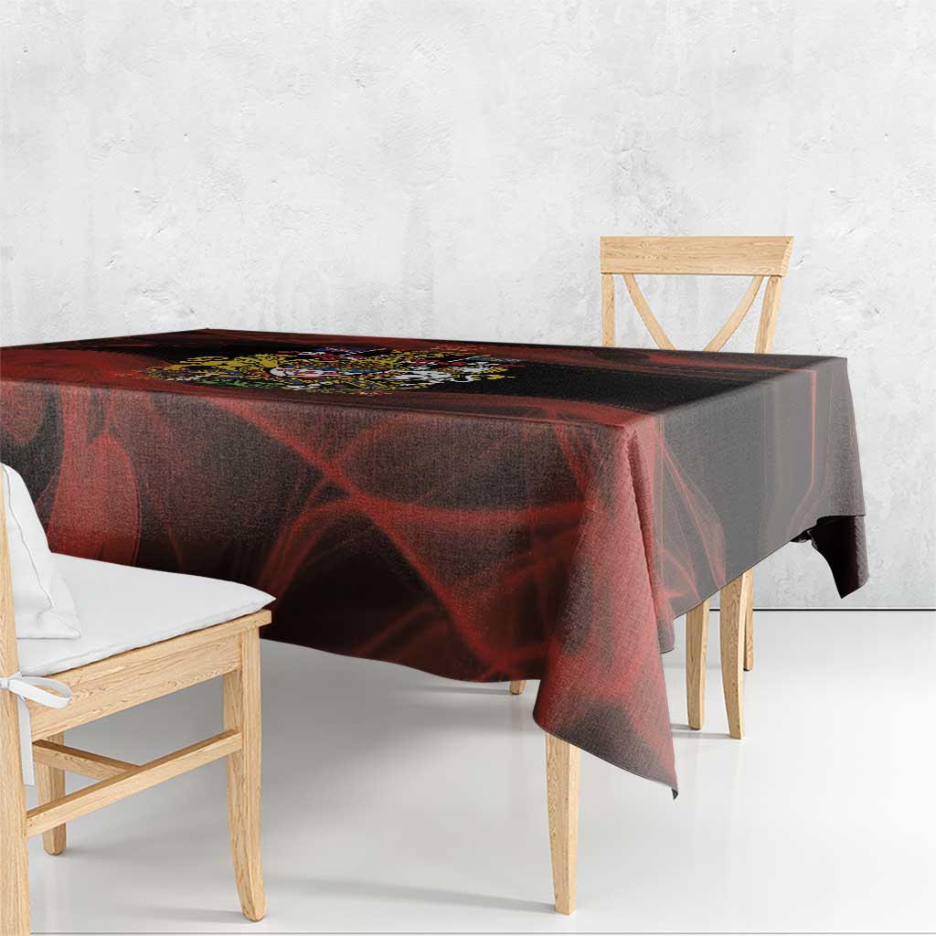 Canada Flag Coat of Arms Tablecloth Light Wave Abstract Style