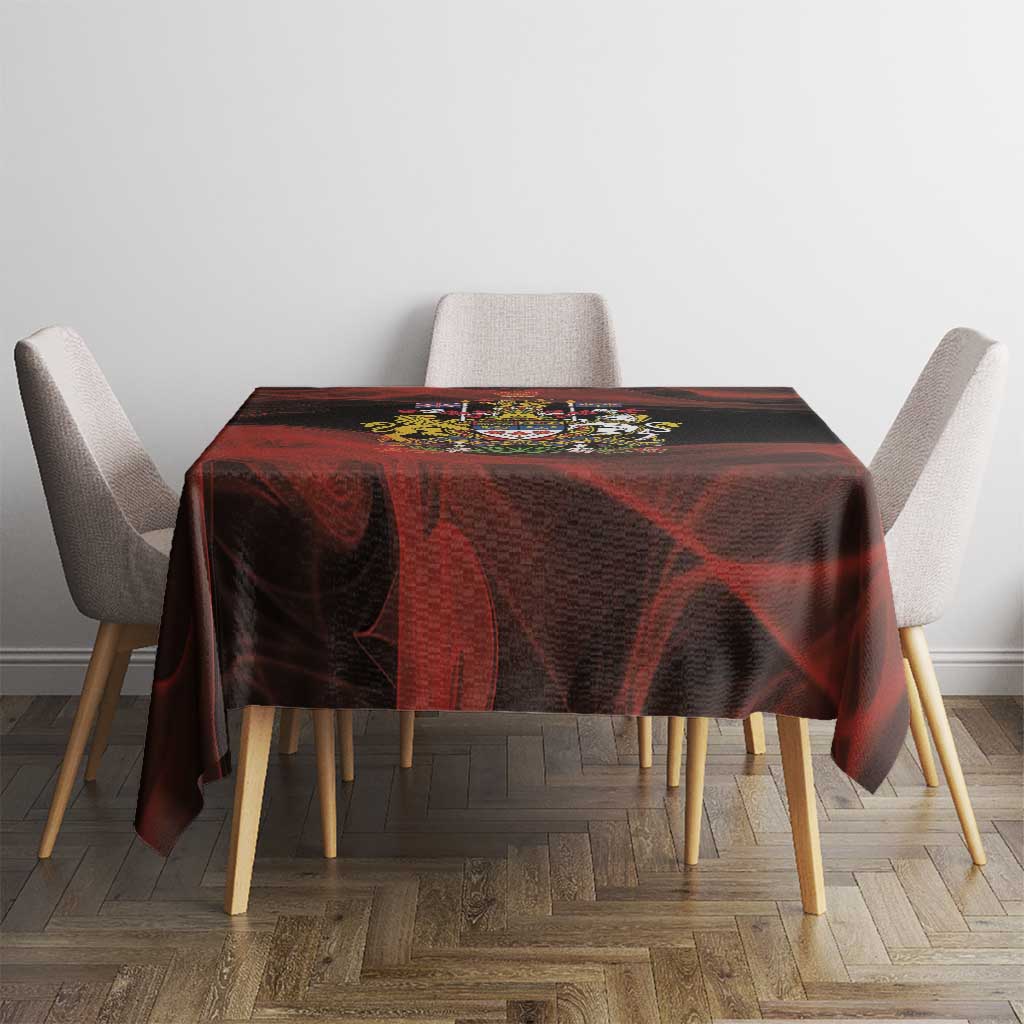 Canada Flag Coat of Arms Tablecloth Light Wave Abstract Style