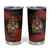 Canada Flag Coat of Arms Tumbler Cup Light Wave Abstract Style