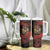 Canada Flag Coat of Arms Tumbler With Handle Light Wave Abstract Style