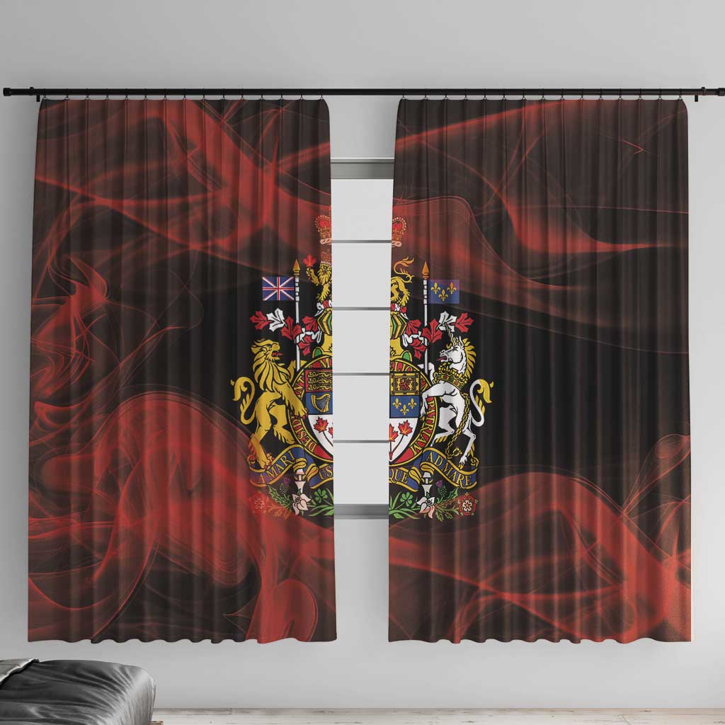 Canada Flag Coat of Arms Window Curtain Light Wave Abstract Style