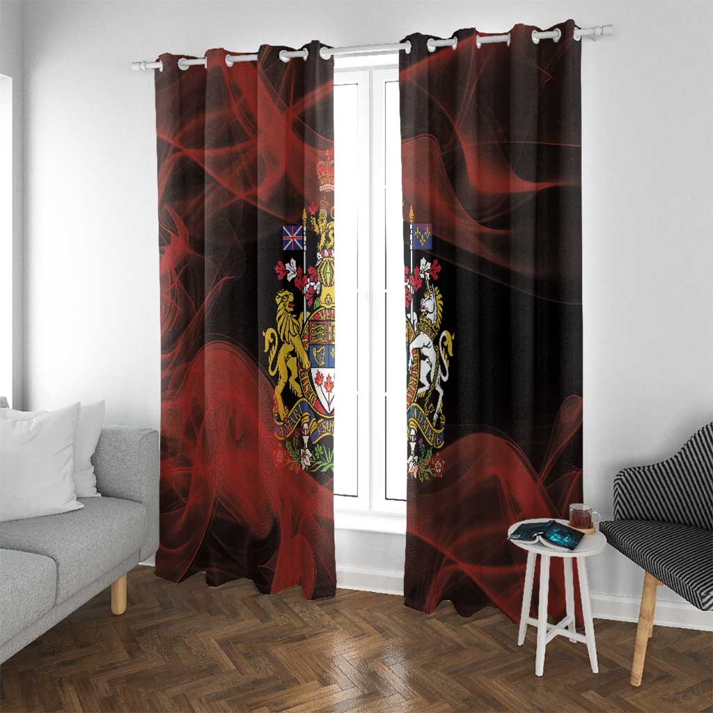 Canada Flag Coat of Arms Window Curtain Light Wave Abstract Style