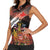Canada Flag Coat of Arms Women Sleeveless Polo Shirt Light Wave Abstract Style