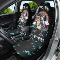 Christmas Dinosaur Unicorn Car Seat Cover Ride Hard or Go Home - Wonder Print Shop