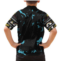 Christmas Dinosaur Unicorn Family Matching Mermaid Dress and Hawaiian Shirt Ride Hard or Go Home - Wonder Print Shop