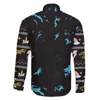 Christmas Dinosaur Unicorn Family Matching Short Sleeve Bodycon Dress and Hawaiian Shirt Ride Hard or Go Home - Wonder Print Shop