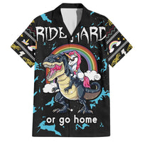 Christmas Dinosaur Unicorn Hawaiian Shirt Ride Hard or Go Home - Wonder Print Shop