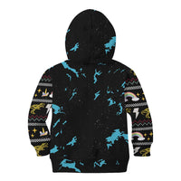 Christmas Dinosaur Unicorn Kid Hoodie Ride Hard or Go Home - Wonder Print Shop