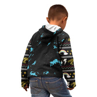 Christmas Dinosaur Unicorn Kid Hoodie Ride Hard or Go Home - Wonder Print Shop