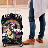 Christmas Dinosaur Unicorn Luggage Cover Ride Hard or Go Home - Wonder Print Shop