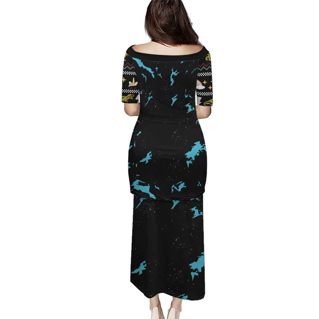 Christmas Dinosaur Unicorn Puletasi Ride Hard or Go Home - Wonder Print Shop