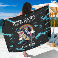 Christmas Dinosaur Unicorn Sarong Ride Hard or Go Home - Wonder Print Shop