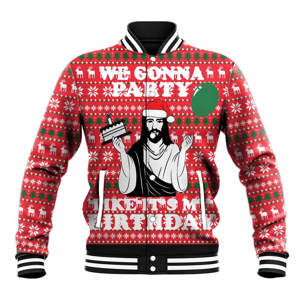 Christian Party Baseball Jacket God Christmas It's My Birthday - Wonder Print Shop