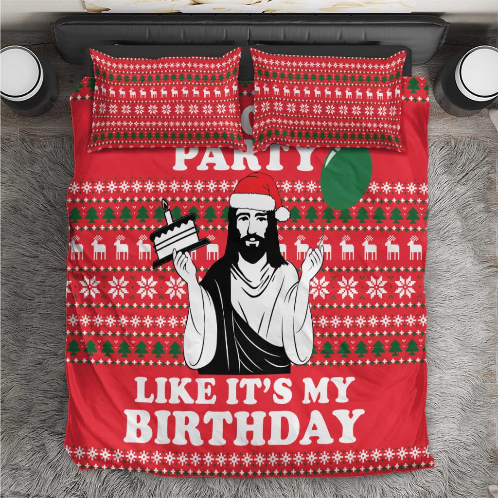 Christian Party Bedding Set God Christmas It's My Birthday - Wonder Print Shop