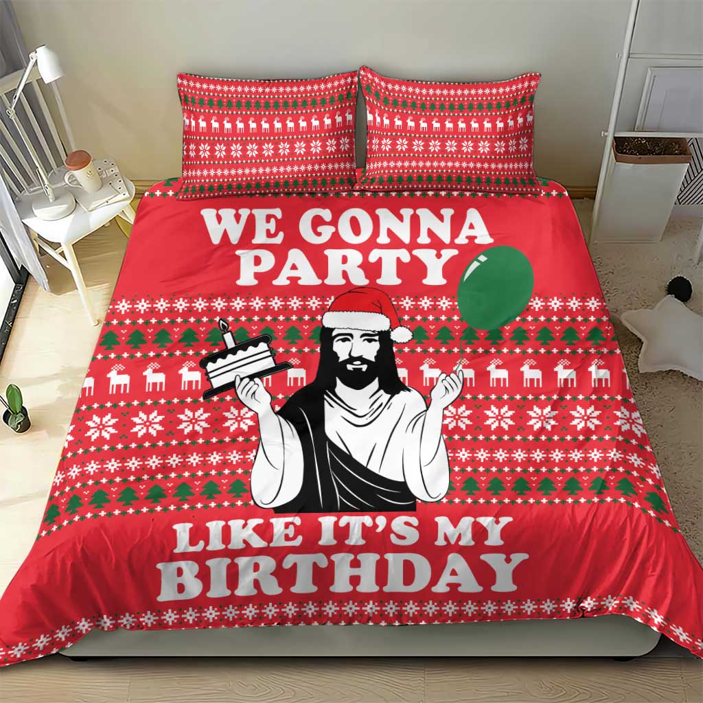 Christian Party Bedding Set God Christmas It's My Birthday - Wonder Print Shop