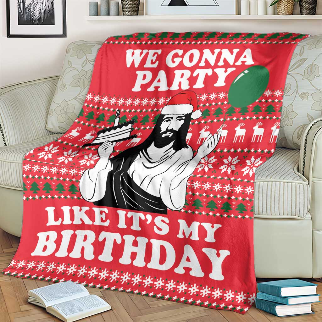 Christian Party Blanket God Christmas It's My Birthday