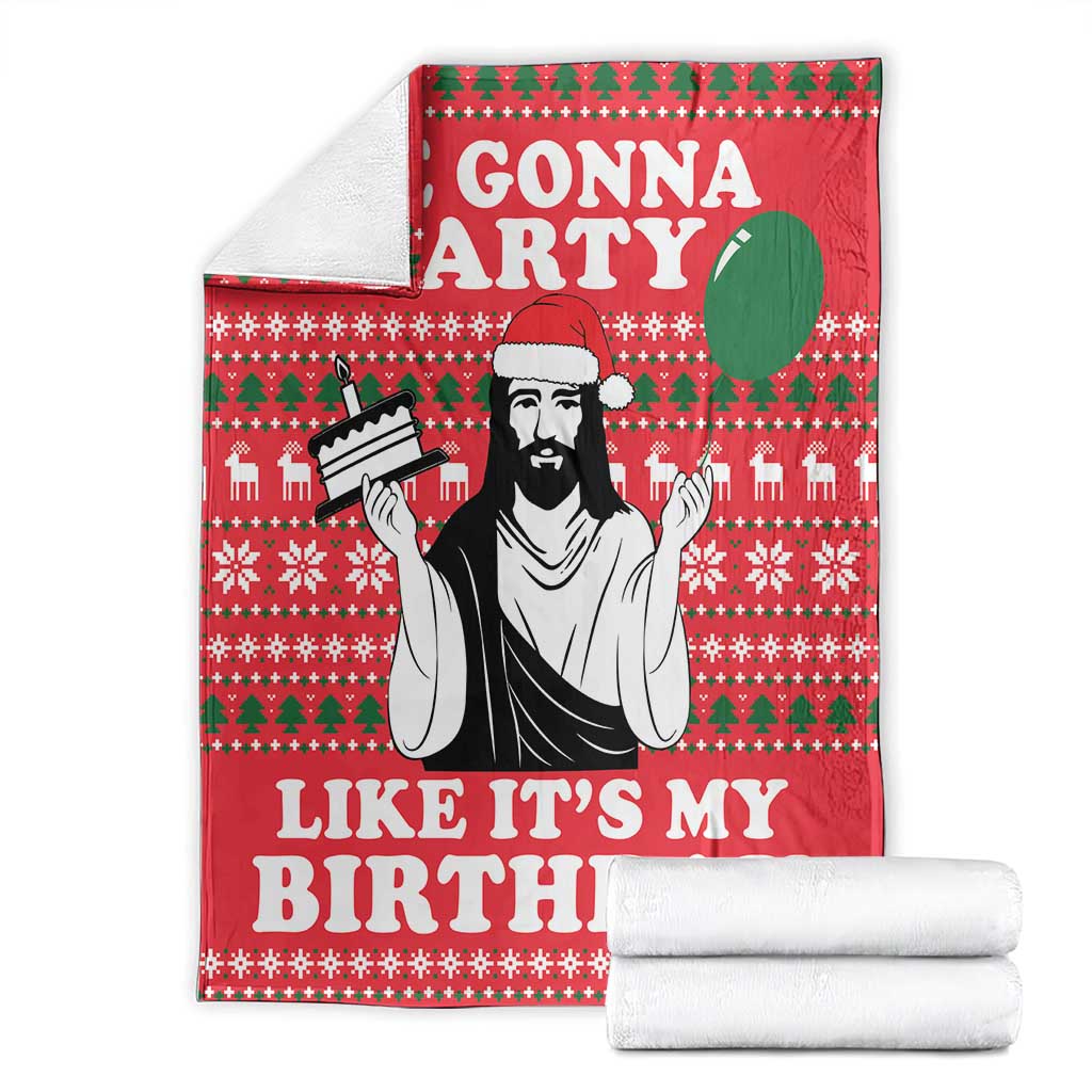 Christian Party Blanket God Christmas It's My Birthday