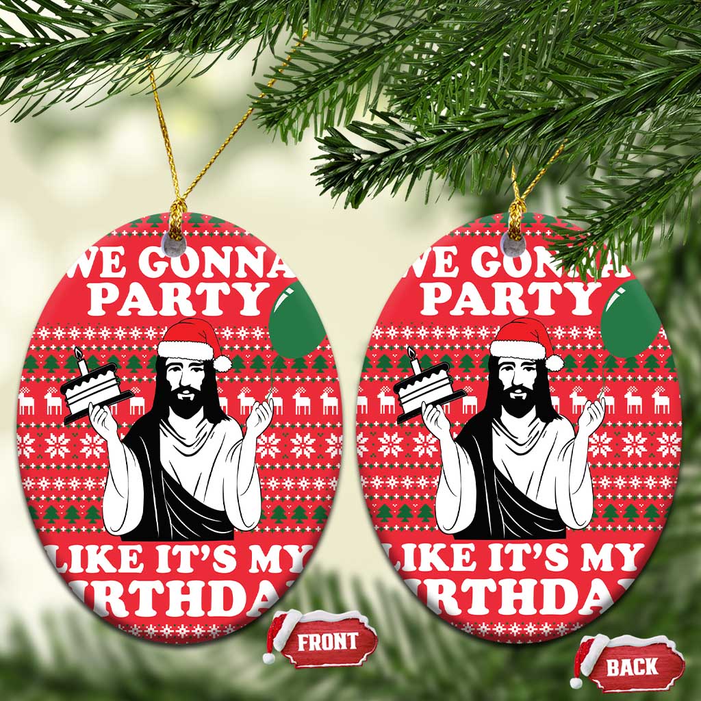 Christian Party Ceramic Ornament God Christmas It's My Birthday - Wonder Print Shop