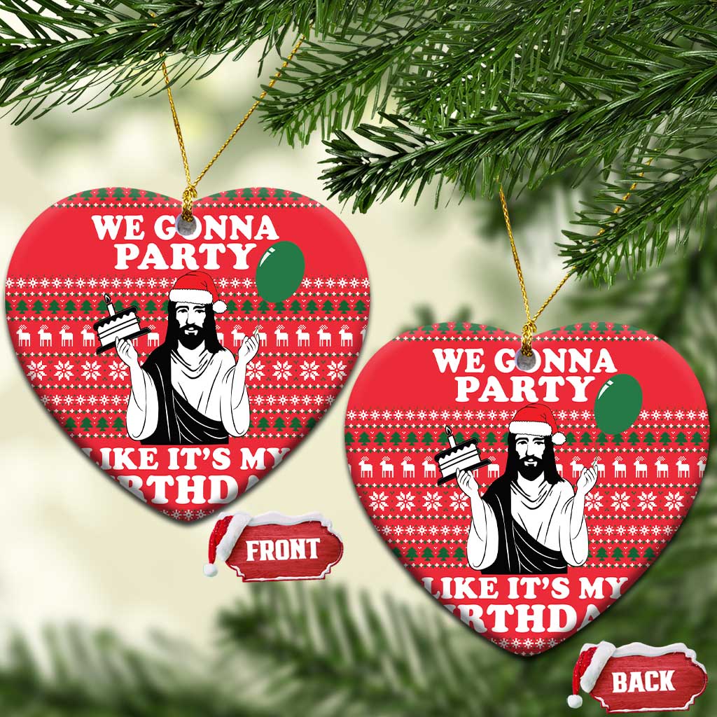 Christian Party Ceramic Ornament God Christmas It's My Birthday - Wonder Print Shop