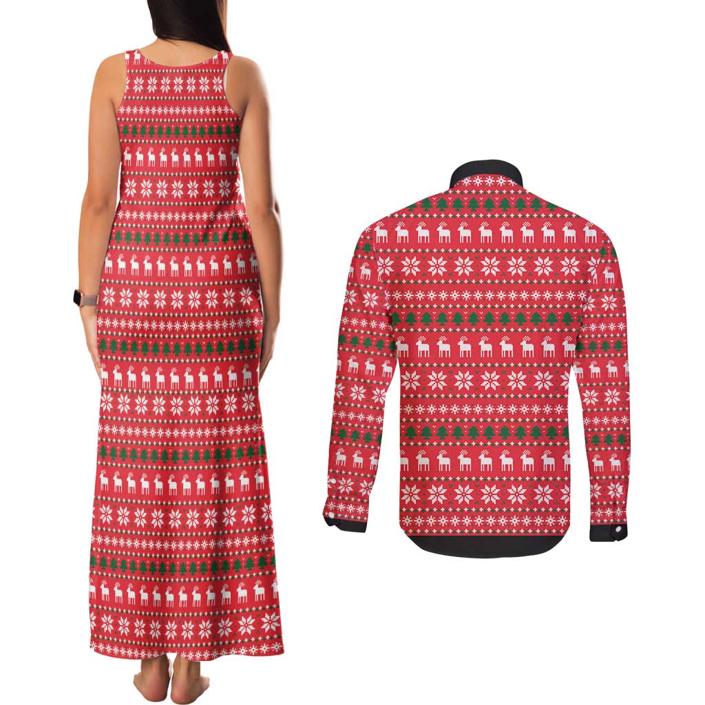 Christian Party Couples Matching Tank Maxi Dress and Long Sleeve Button Shirt God Christmas It's My Birthday - Wonder Print Shop