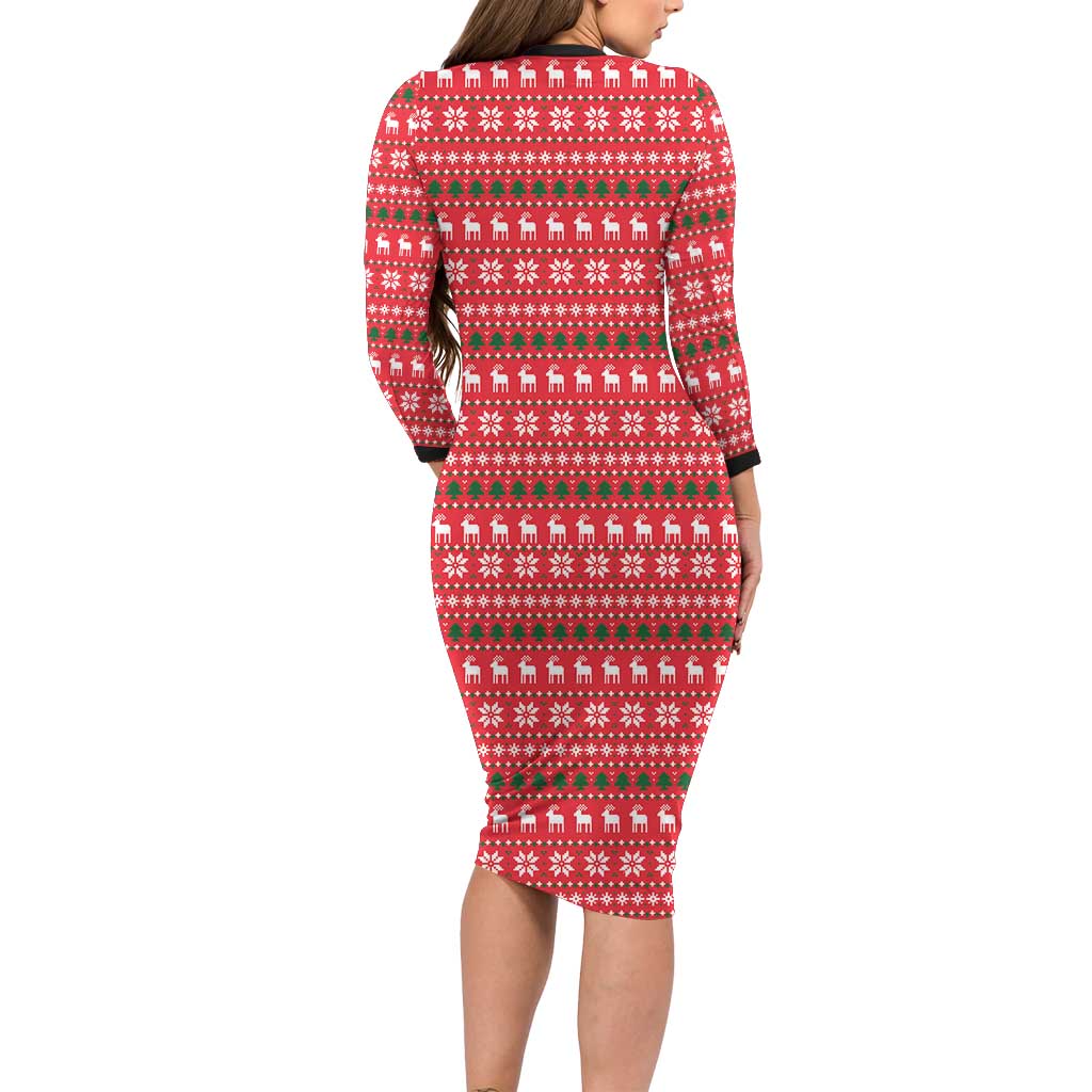 Christian Party Family Matching Long Sleeve Bodycon Dress and Hawaiian Shirt God Christmas It's My Birthday - Wonder Print Shop