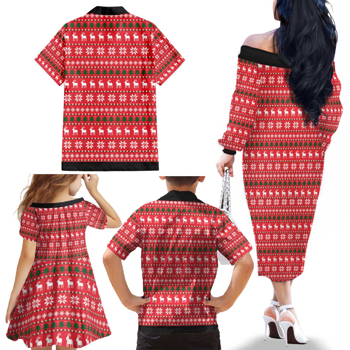 Christian Party Family Matching Off The Shoulder Long Sleeve Dress and Hawaiian Shirt God Christmas It's My Birthday - Wonder Print Shop