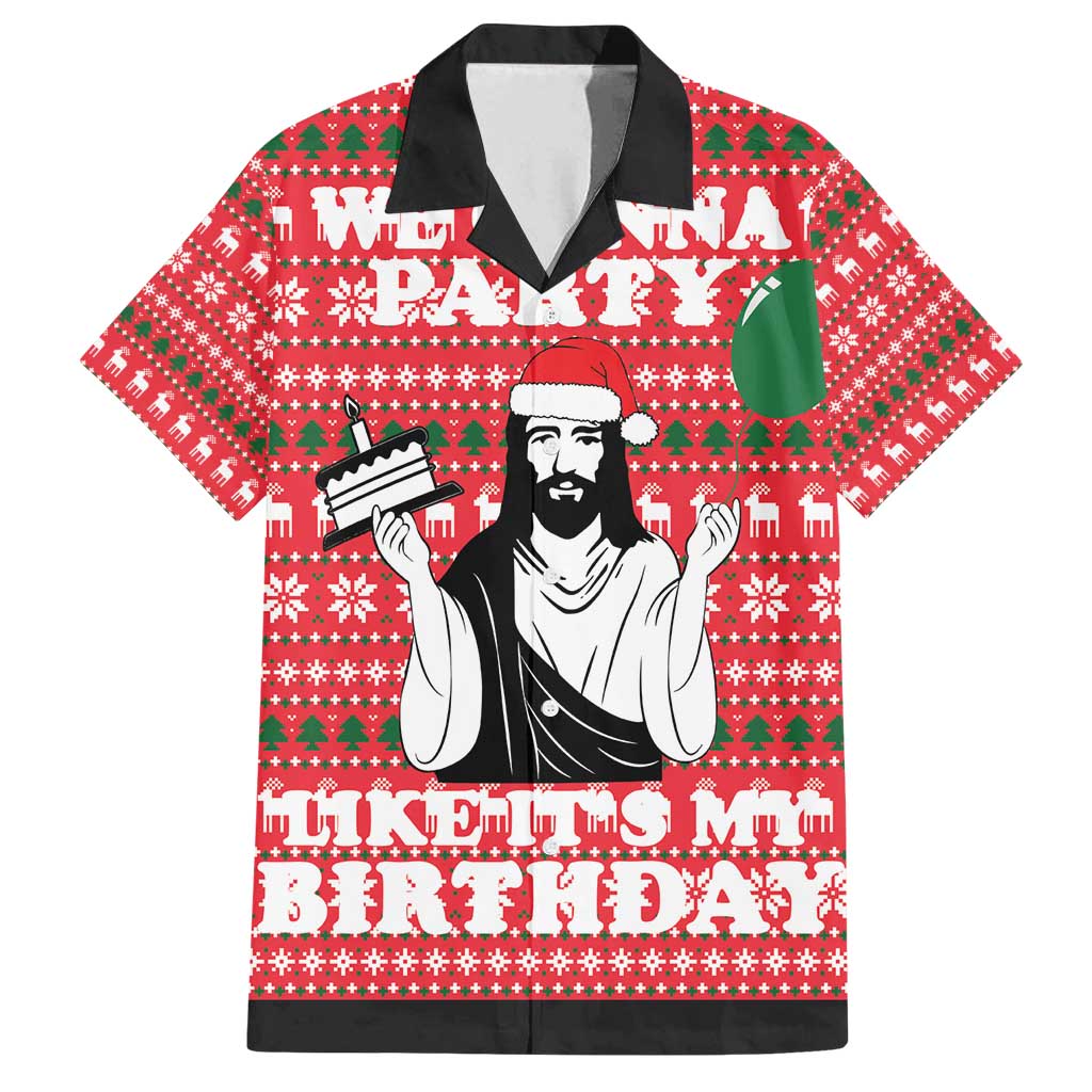 Christian Party Family Matching Off Shoulder Maxi Dress and Hawaiian Shirt God Christmas It's My Birthday - Wonder Print Shop