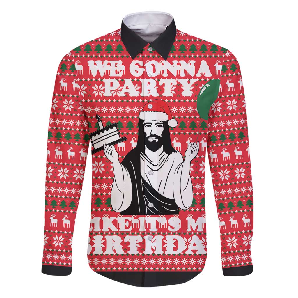 Christian Party Family Matching Off Shoulder Maxi Dress and Hawaiian Shirt God Christmas It's My Birthday - Wonder Print Shop