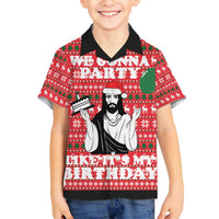 Christian Party Family Matching Off Shoulder Maxi Dress and Hawaiian Shirt God Christmas It's My Birthday - Wonder Print Shop