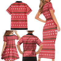 Christian Party Family Matching Short Sleeve Bodycon Dress and Hawaiian Shirt God Christmas It's My Birthday - Wonder Print Shop