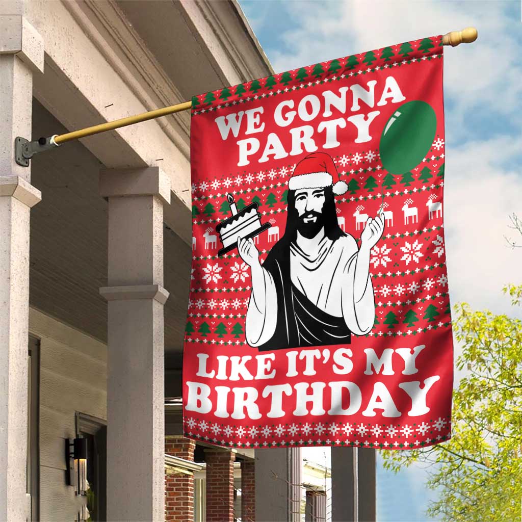 Christian Party Garden Flag God Christmas It's My Birthday - Wonder Print Shop