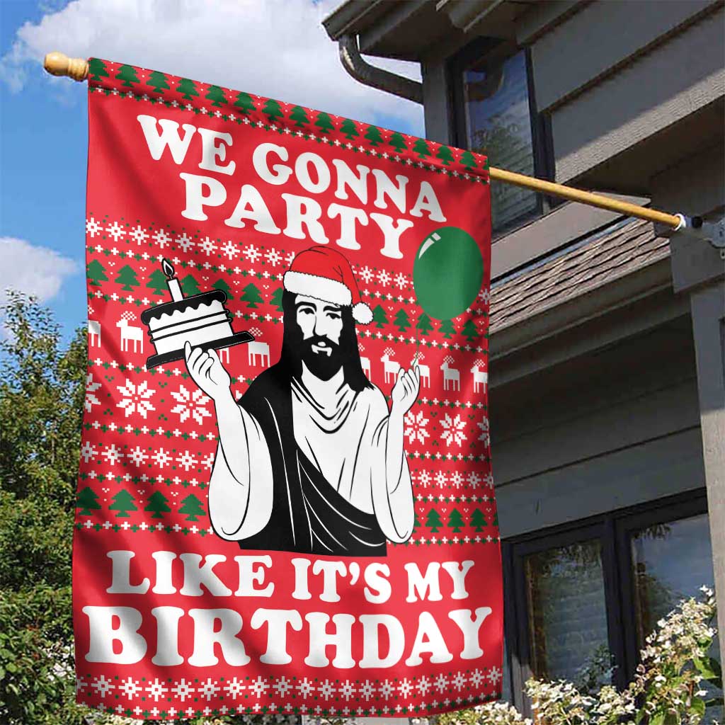 Christian Party Garden Flag God Christmas It's My Birthday - Wonder Print Shop