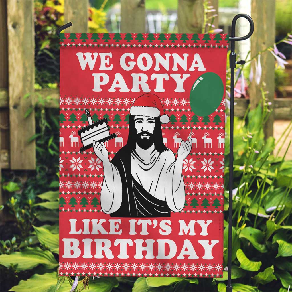 Christian Party Garden Flag God Christmas It's My Birthday - Wonder Print Shop