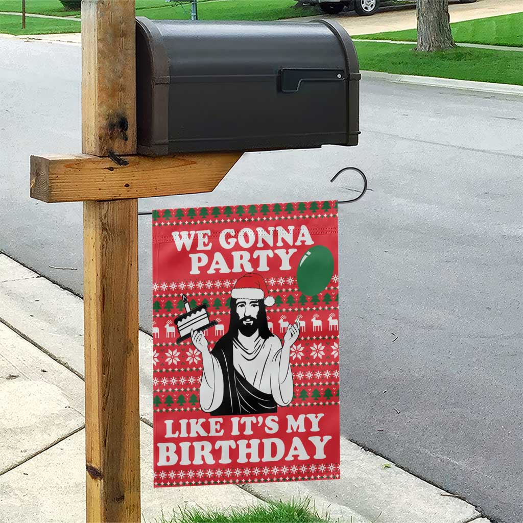 Christian Party Garden Flag God Christmas It's My Birthday - Wonder Print Shop