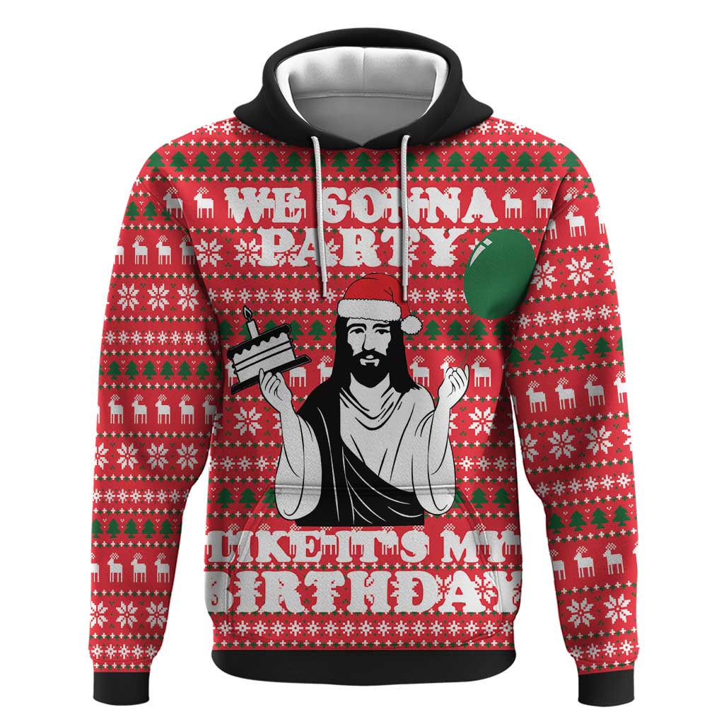 Christian Party Hoodie God Christmas It's My Birthday - Wonder Print Shop