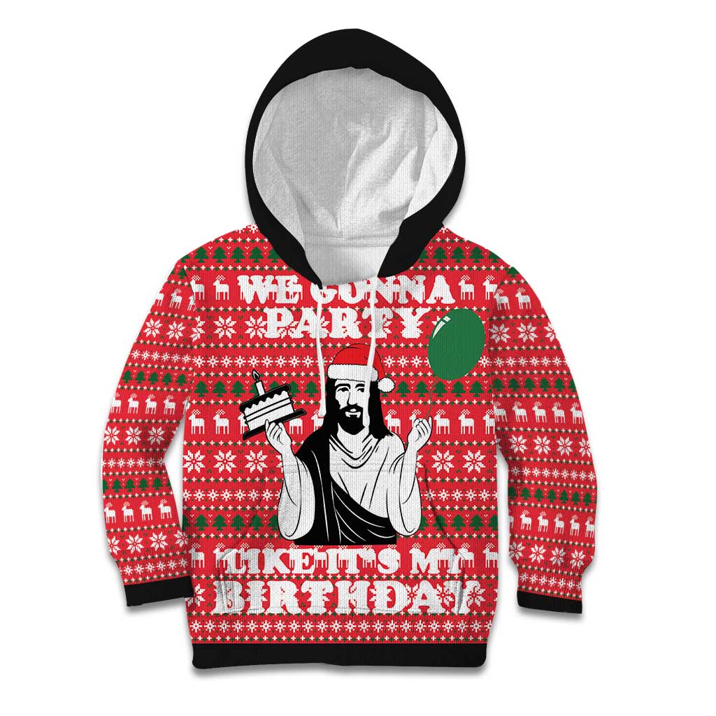 Christian Party Kid Hoodie God Christmas It's My Birthday - Wonder Print Shop